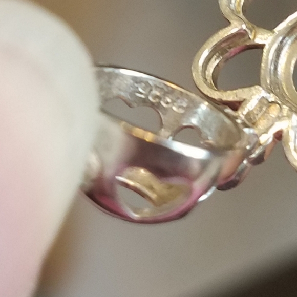 Sterling Silver Butterfly Cage Necklace - Picture 3 of 5